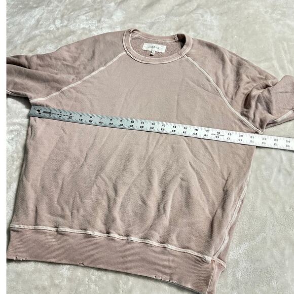 The Great. The College Sweatshirt Women's 0 Soft Lilac Long Sleeve Distressed - Picture 10 of 12